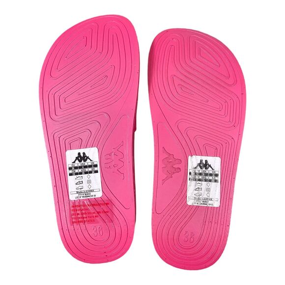 Kappa Authentic Adam 2 Unisex SZ 4 slides Fuchsia Pink-white Beach Vacation - Picture 5 of 7